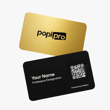 Brushed Gold NFC Metal Card – Fully Customisable Both Sides