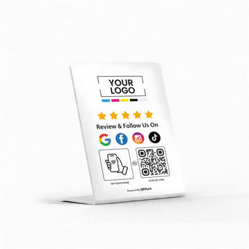Multi Link Social Media Followers QR and NFC Stand