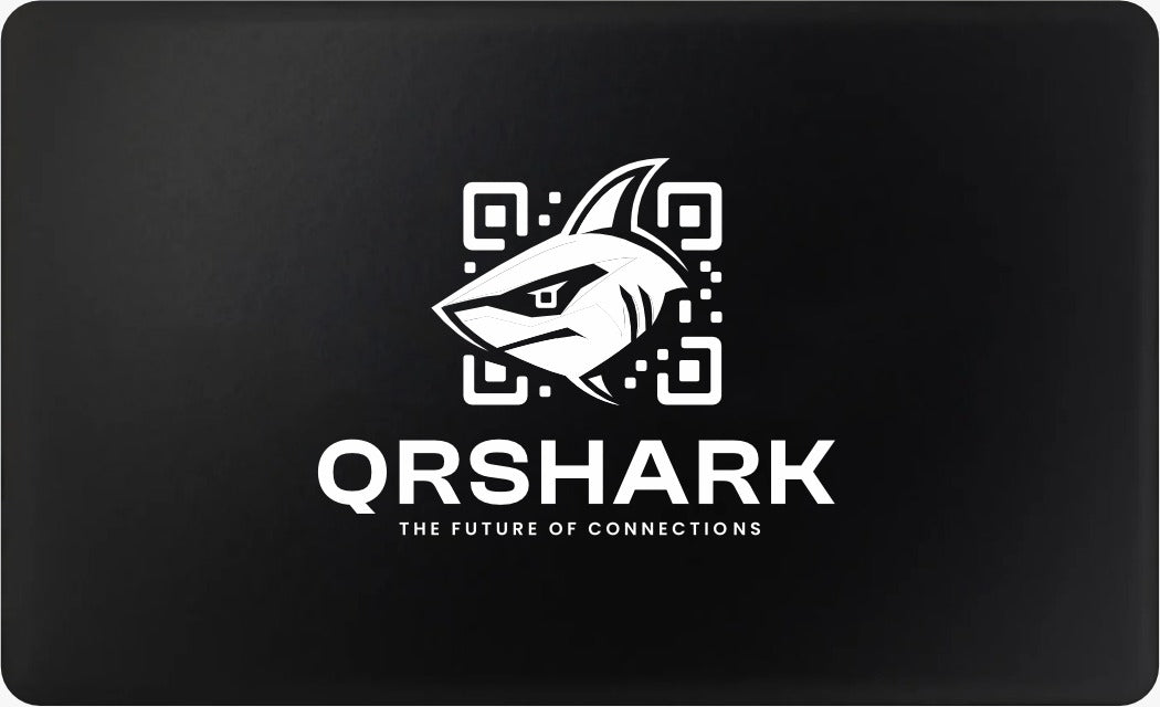 QRShark Matte Black Smart NFC Business Card | Premium Contactless Digital Visiting Card