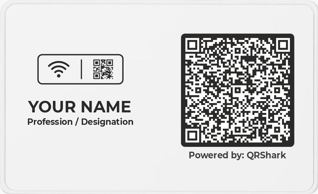QRShark Smart NFC Business Card | Contactless Digital Visiting Card with Custom QR Code