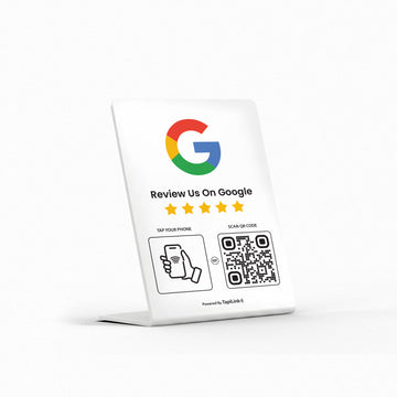 QR and NFC Google Review Stand