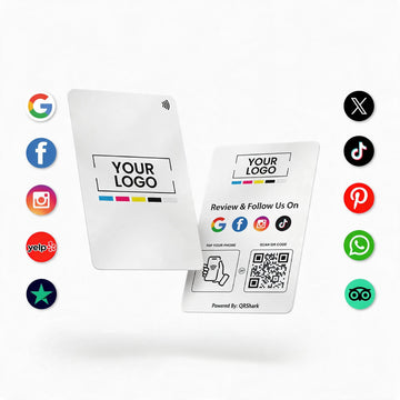 QR and NFC Social Media Followers Card (Multi Link)